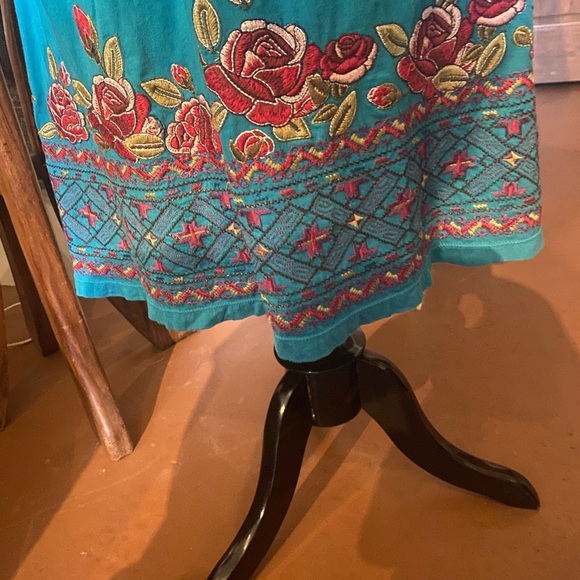 Johnny Was Embroidered Cotton Dress - Picture 4 of 7